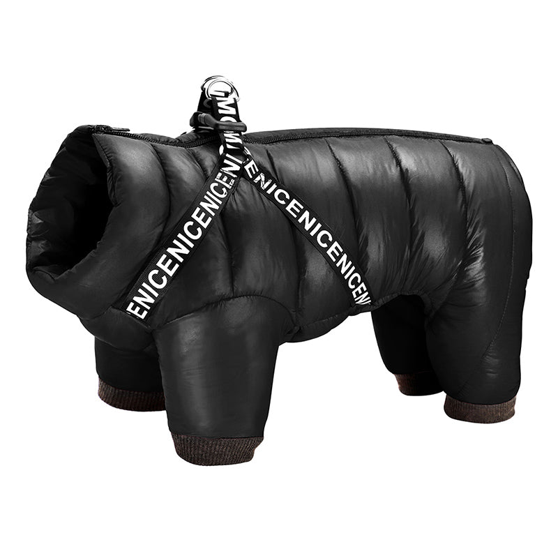 PP Cotton Winter Dog & Cat Outfit — Warm Four-Leg Suit for Small Breeds (S–2XL)