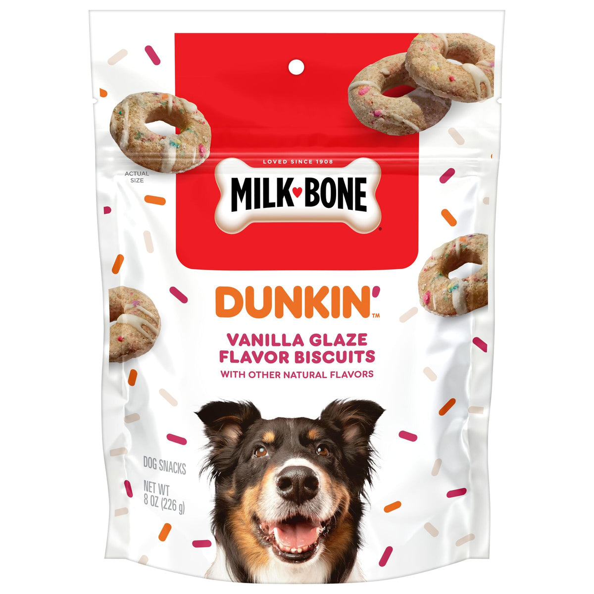 Milk-Bone x Dunkin' Limited Edition Vanilla Glaze Dog Biscuit Treats (8oz)