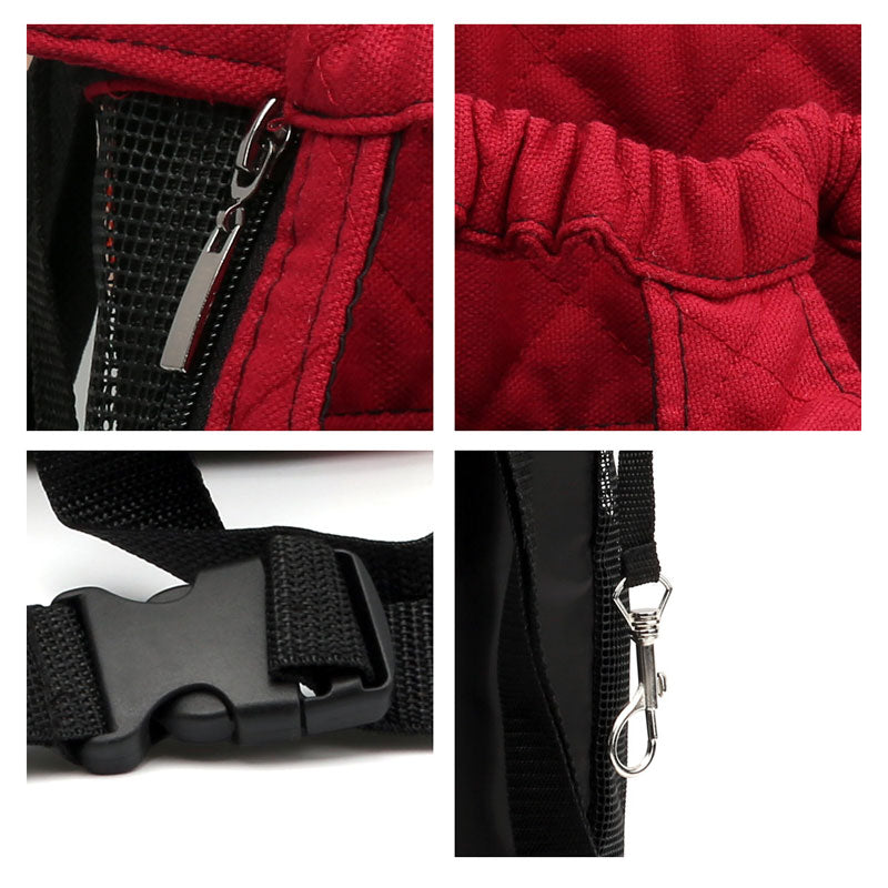 Canvas & Mesh Front Pet Carrier Chest Bag for Dogs & Cats