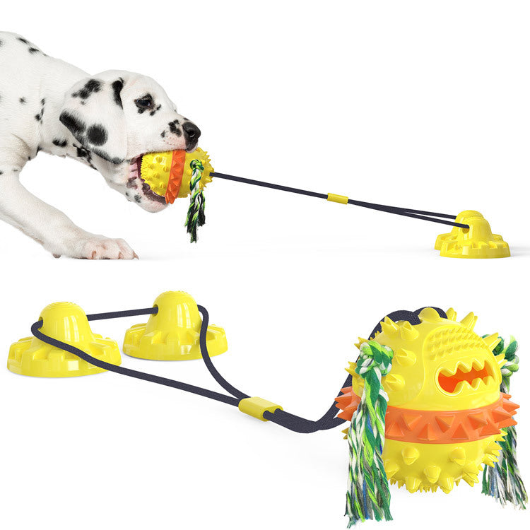 Suction Cup Dog Tug Toy – Durable TPR Interactive Toy for Dogs of All Sizes