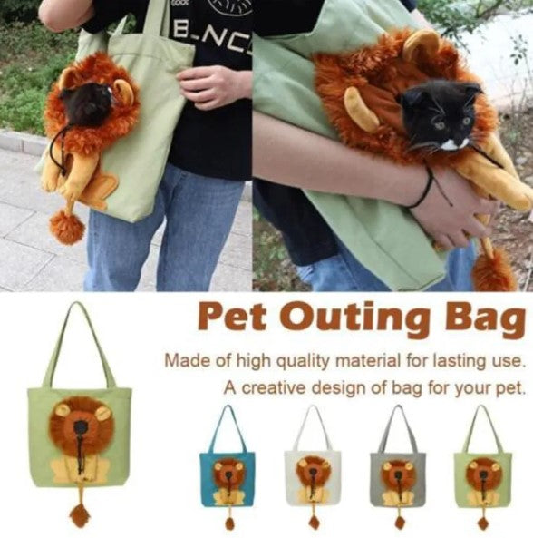 Lion Design Soft Pet Carrier Bag (Breathable, Small & Large)