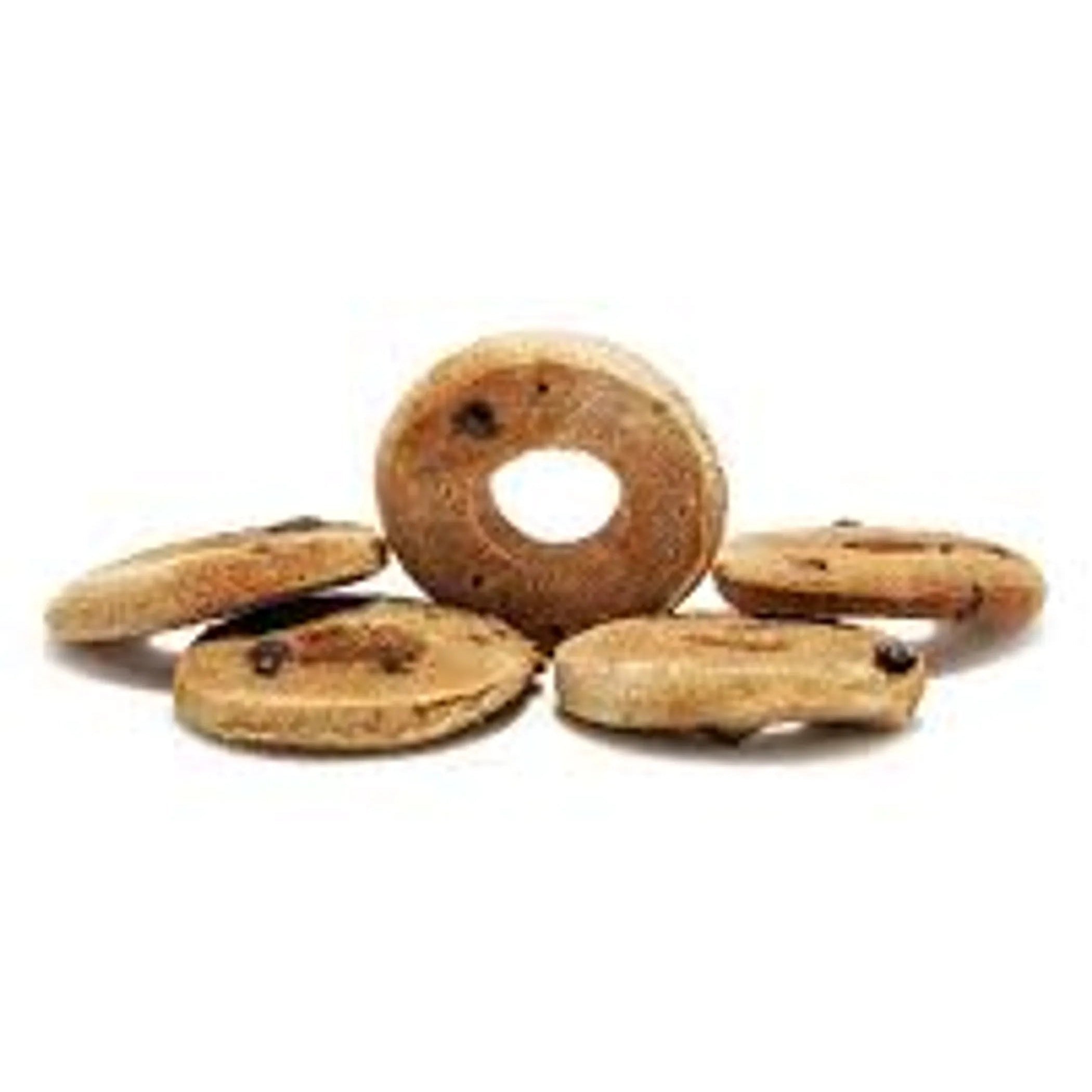 Wooden ring-shaped objects on a white background