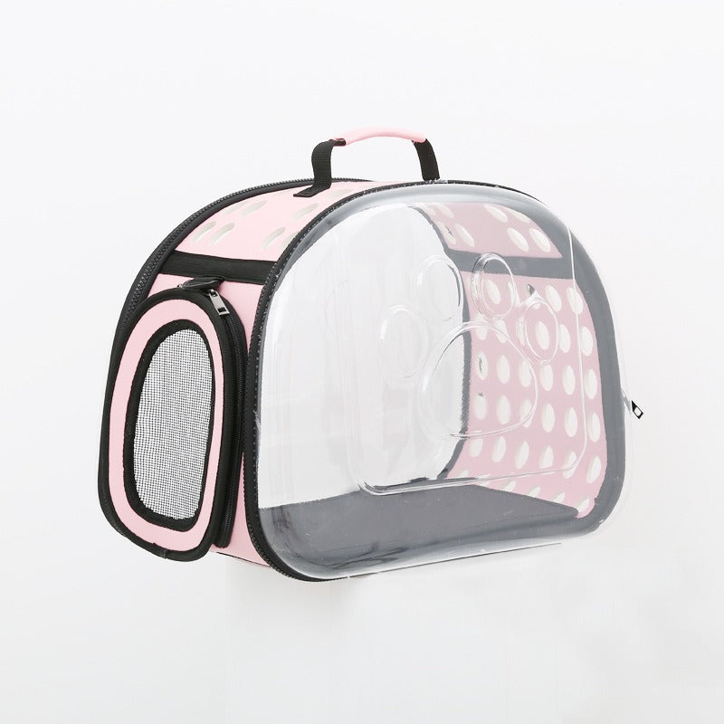 Foldable PVC Pet Carrier Bag for Cats & Dogs