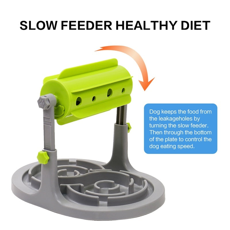 Drum-Style Food Dispenser & Slow Feeder for Cats & Small Dogs
