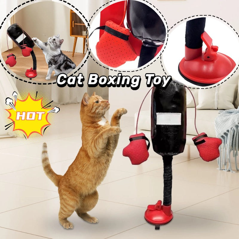 Interactive Cat Punching Bag Toy – Suction Cup Silicone Exercise Toy