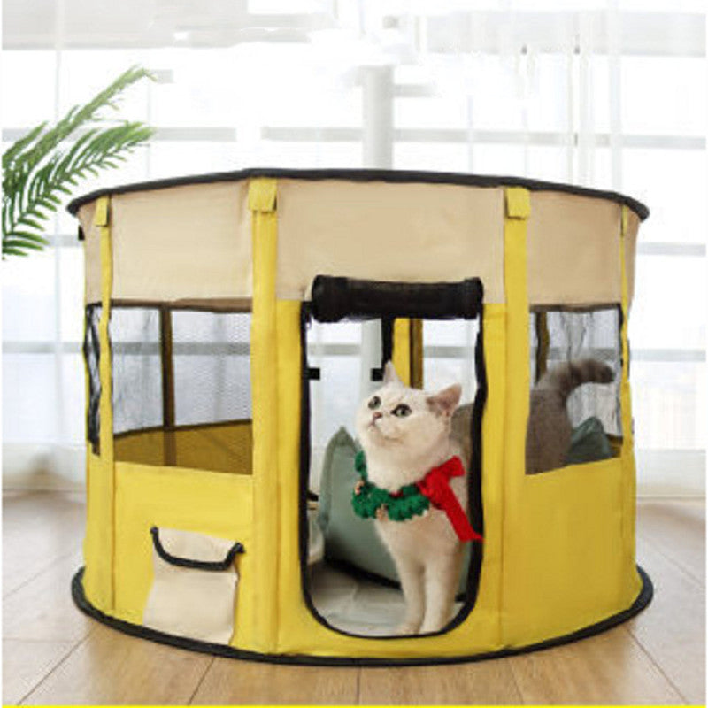 Portable Pet Tent House – Oxford Cloth Playhouse & Crate for Cats & Dogs