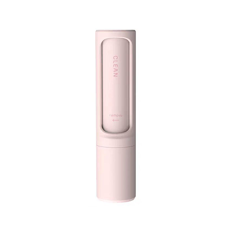 Pink electronic device with brand name on a white background