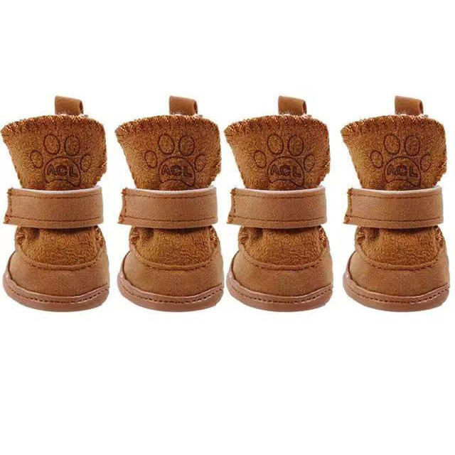 Soft Cotton Pet Boots – Non-Slip Winter Shoes for Dogs & Cats