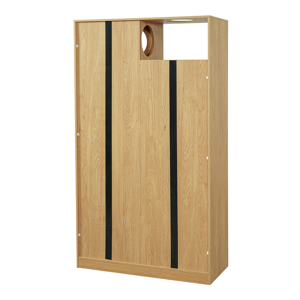 2-in-1 Cat House Bookshelf & Display Cabinet