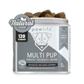 Pawlife Multi Pup dog chew supplement container on a white background