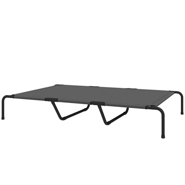 Folding cot on a white background