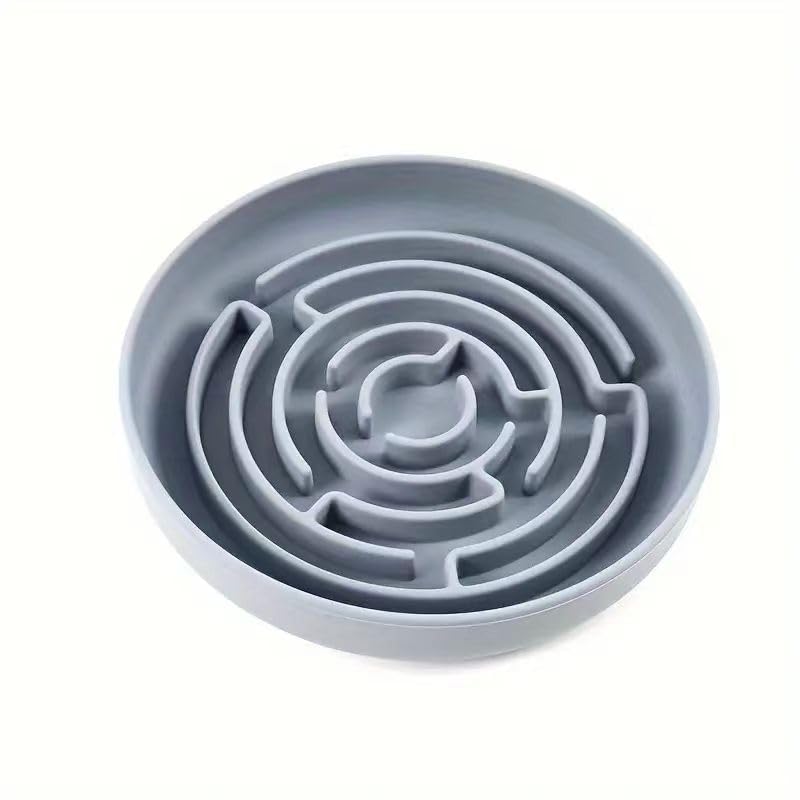 Gray maze feeder on a white background