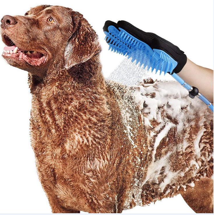 Handheld Pet Shower Sprayer & Massage Brush 