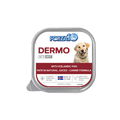 Forza10 Dermo wet dog food packaging with a dog illustration on a white background