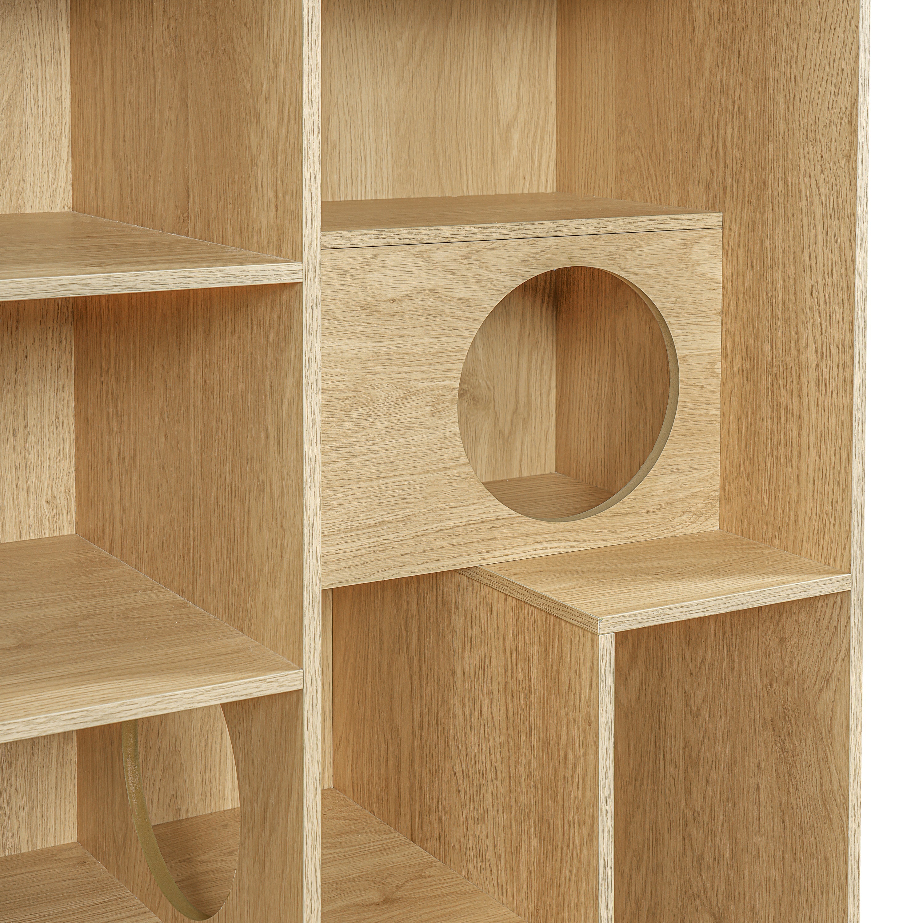 2-in-1 Cat House Bookshelf & Display Cabinet