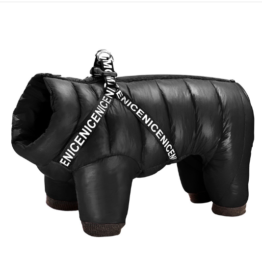 PP Cotton Winter Dog & Cat Outfit — Warm Four-Leg Suit for Small Breeds (S–2XL)