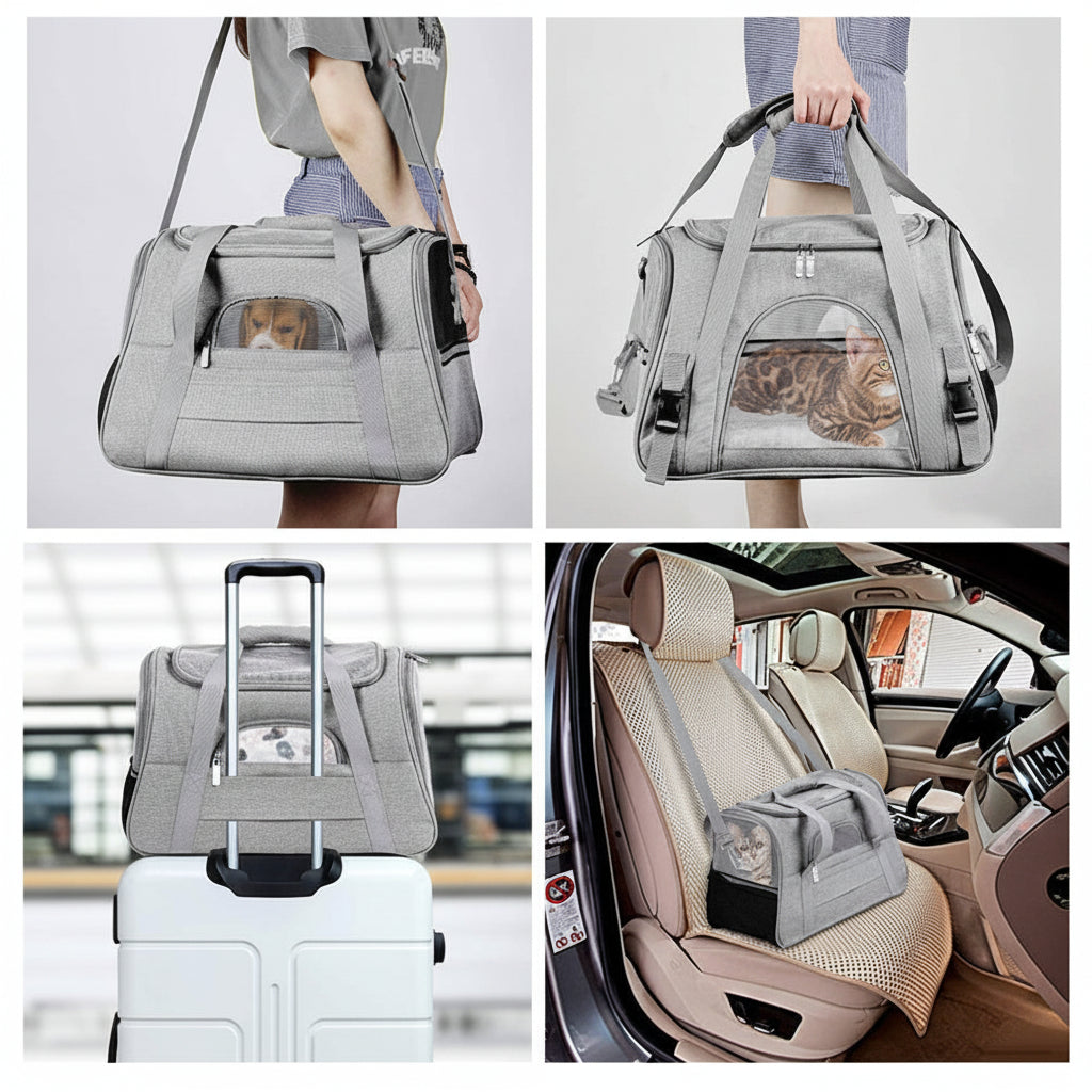 Pet Carrier Backpack for Cats & Dogs – Breathable Travel Shoulder Bag