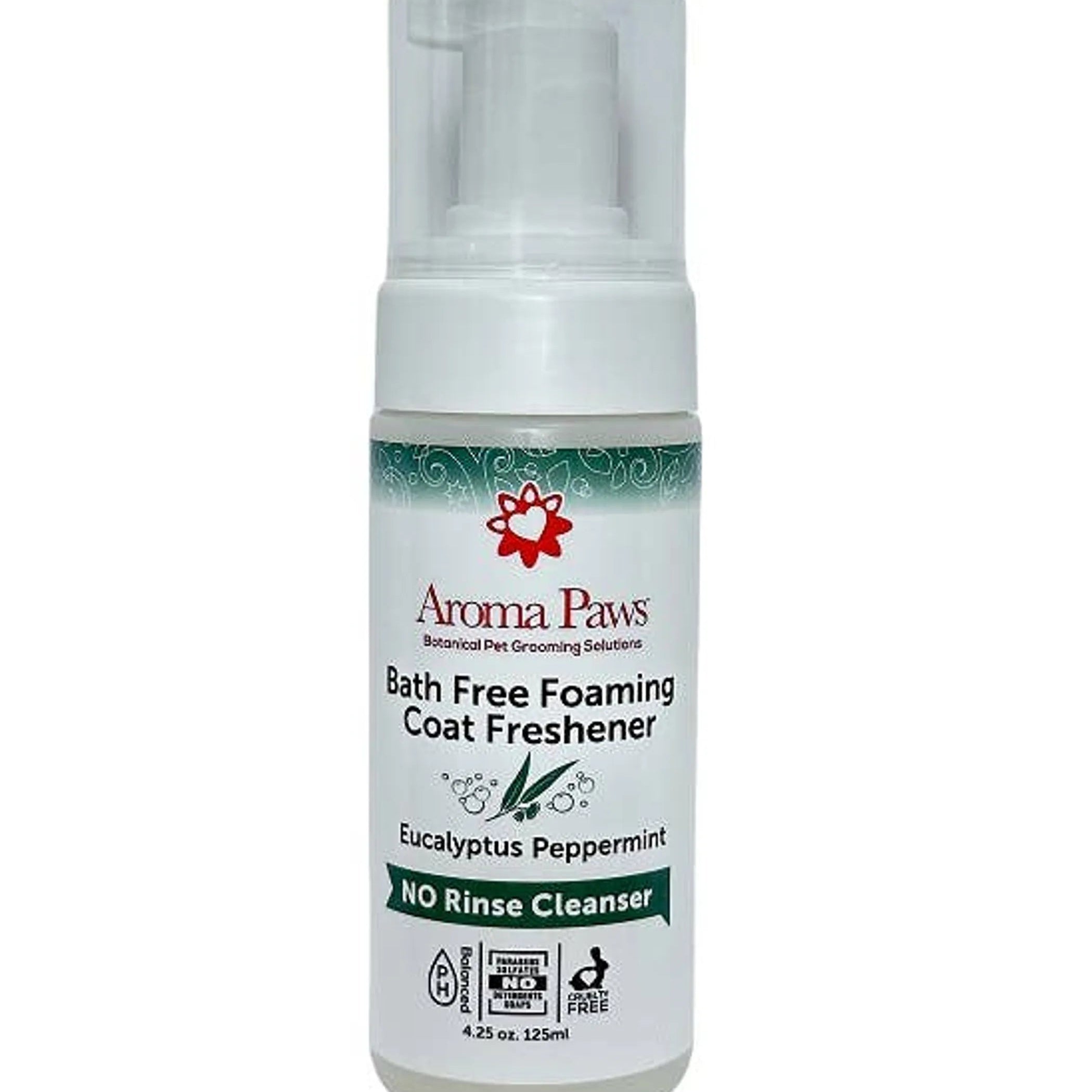 Aroma Paws Bath Free Foaming Coat Freshener bottle on a white background