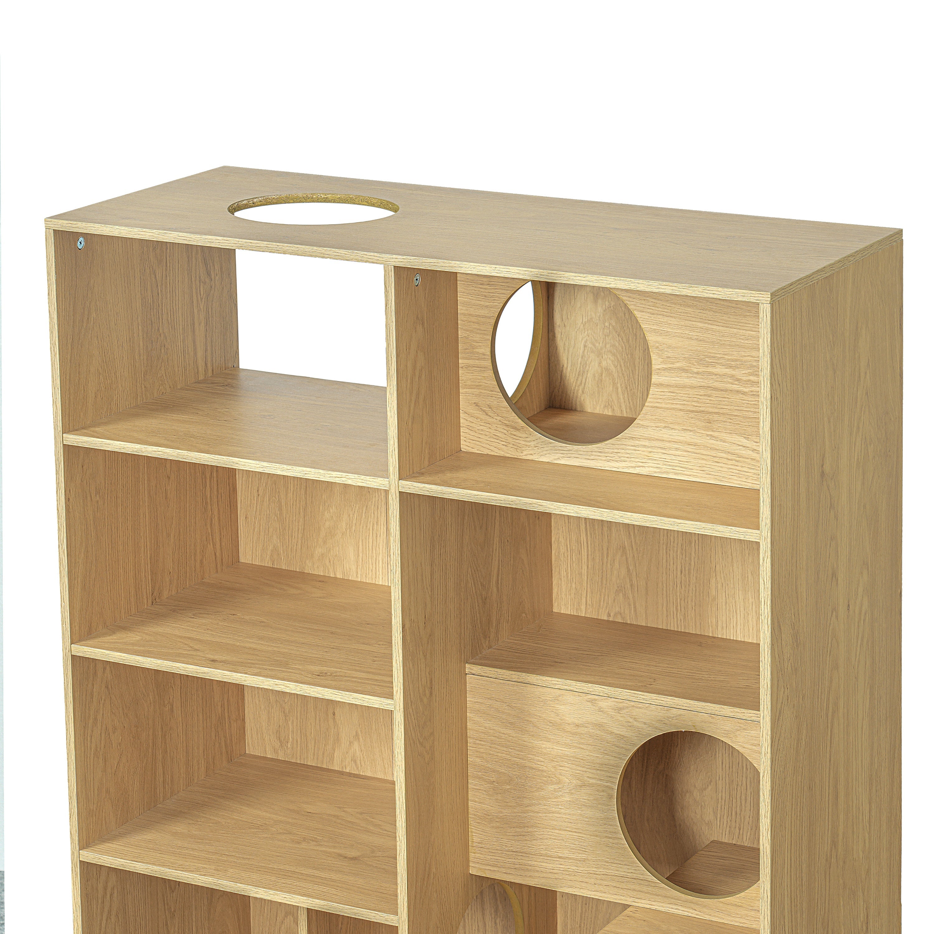 2-in-1 Cat House Bookshelf & Display Cabinet