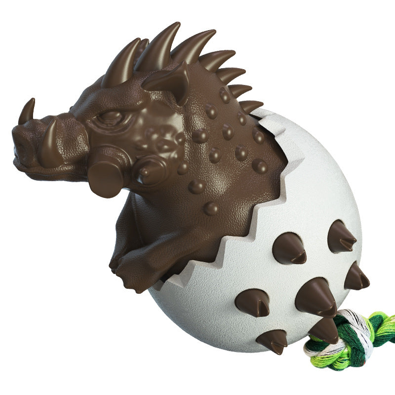 Wild Boar Egg Dog Chew Toy (TPR & Nylon, 5 Colours)