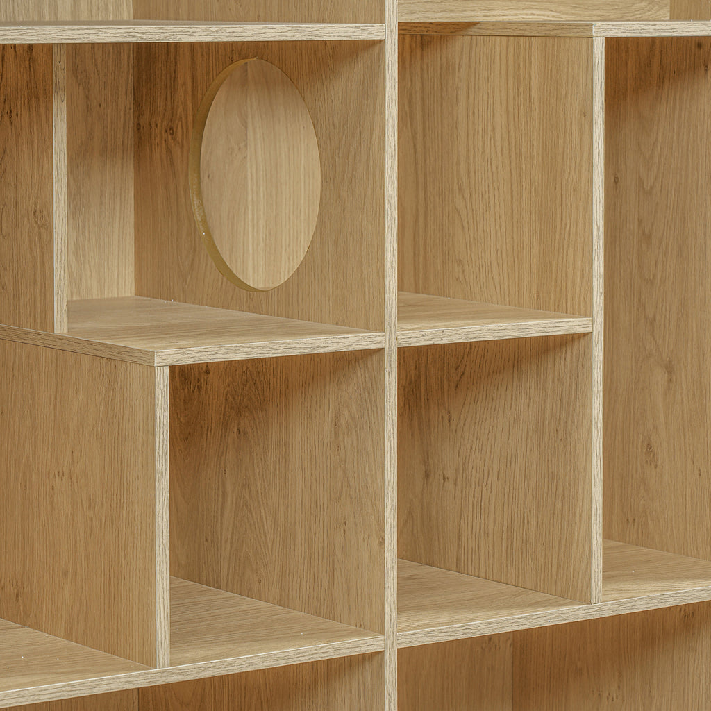 2-in-1 Cat House Bookshelf & Display Cabinet