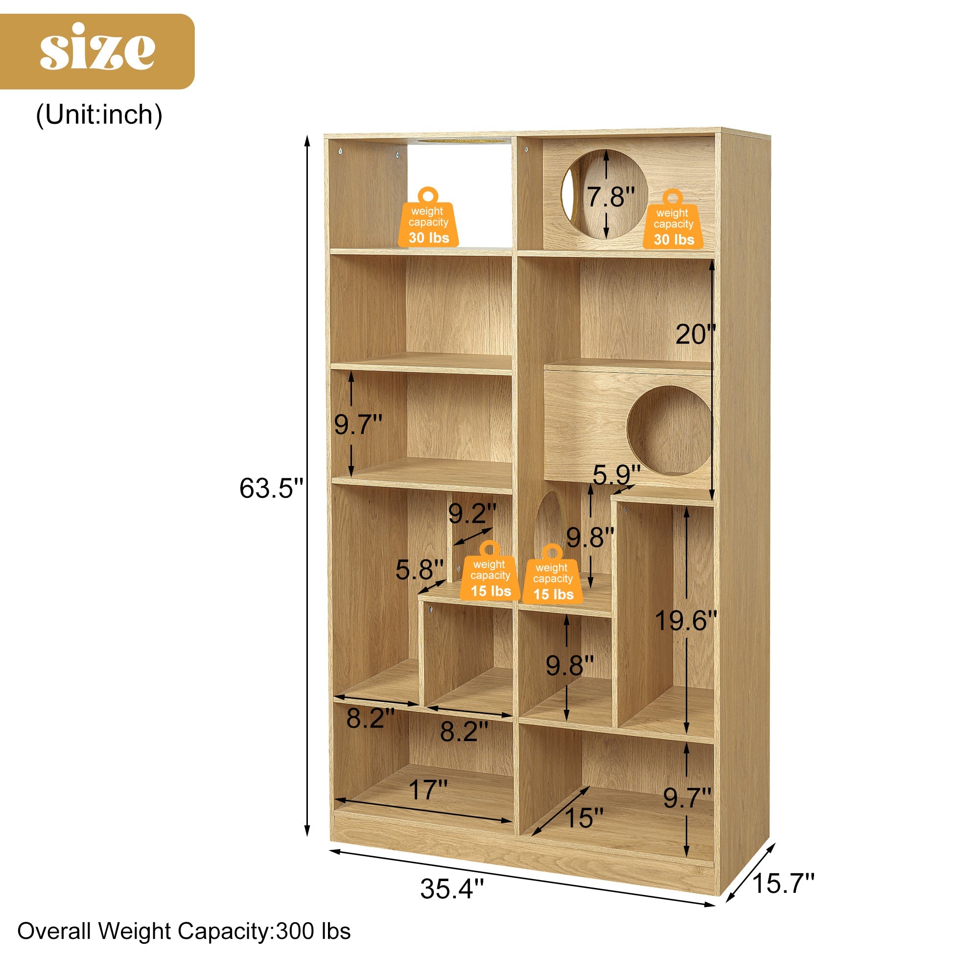 2-in-1 Cat House Bookshelf & Display Cabinet