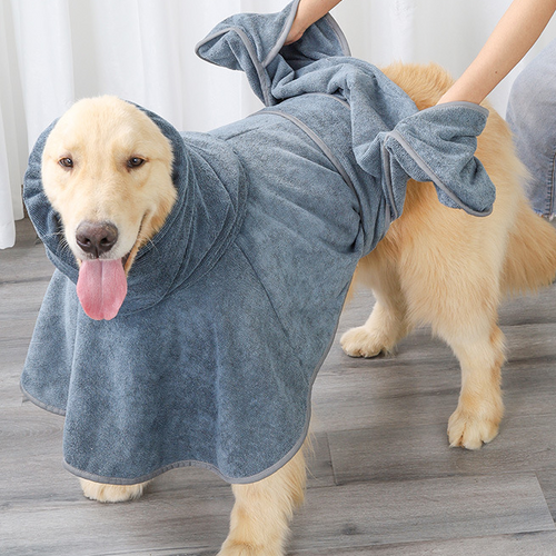 Absorbent Cotton Dog Bathrobe & Towel
