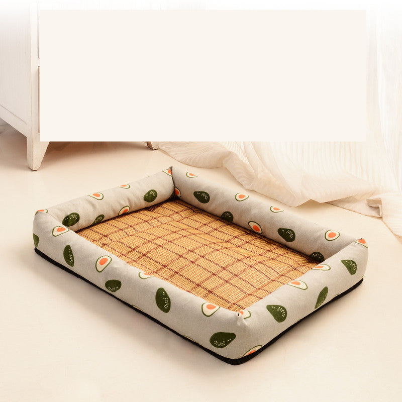 Pet bed with a unique design on a light background