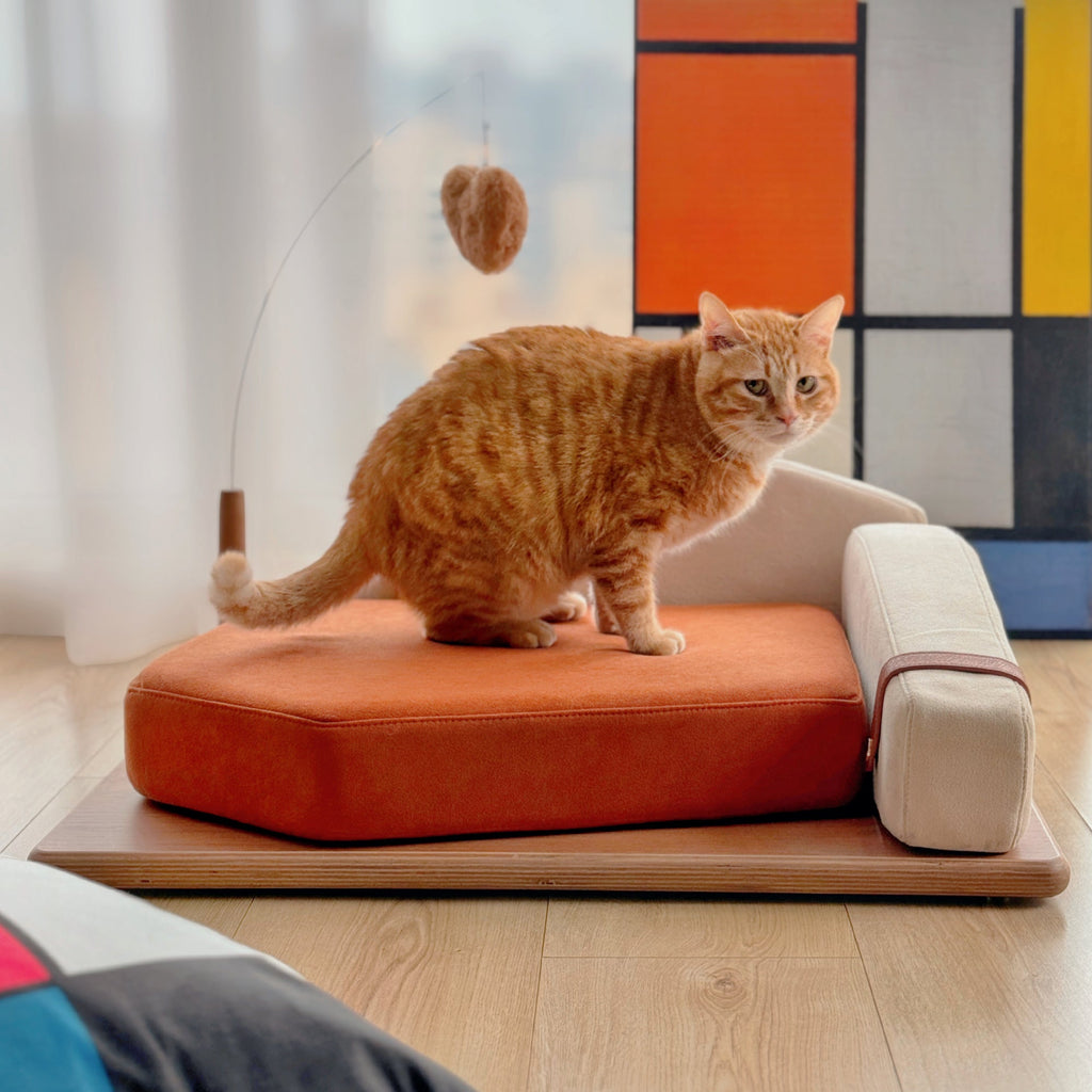 Oak Veneer Wooden Pet Bed – Furniture-Grade