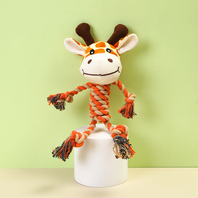 Interactive Plush Squeaky Dog Toy for Chewing & Play