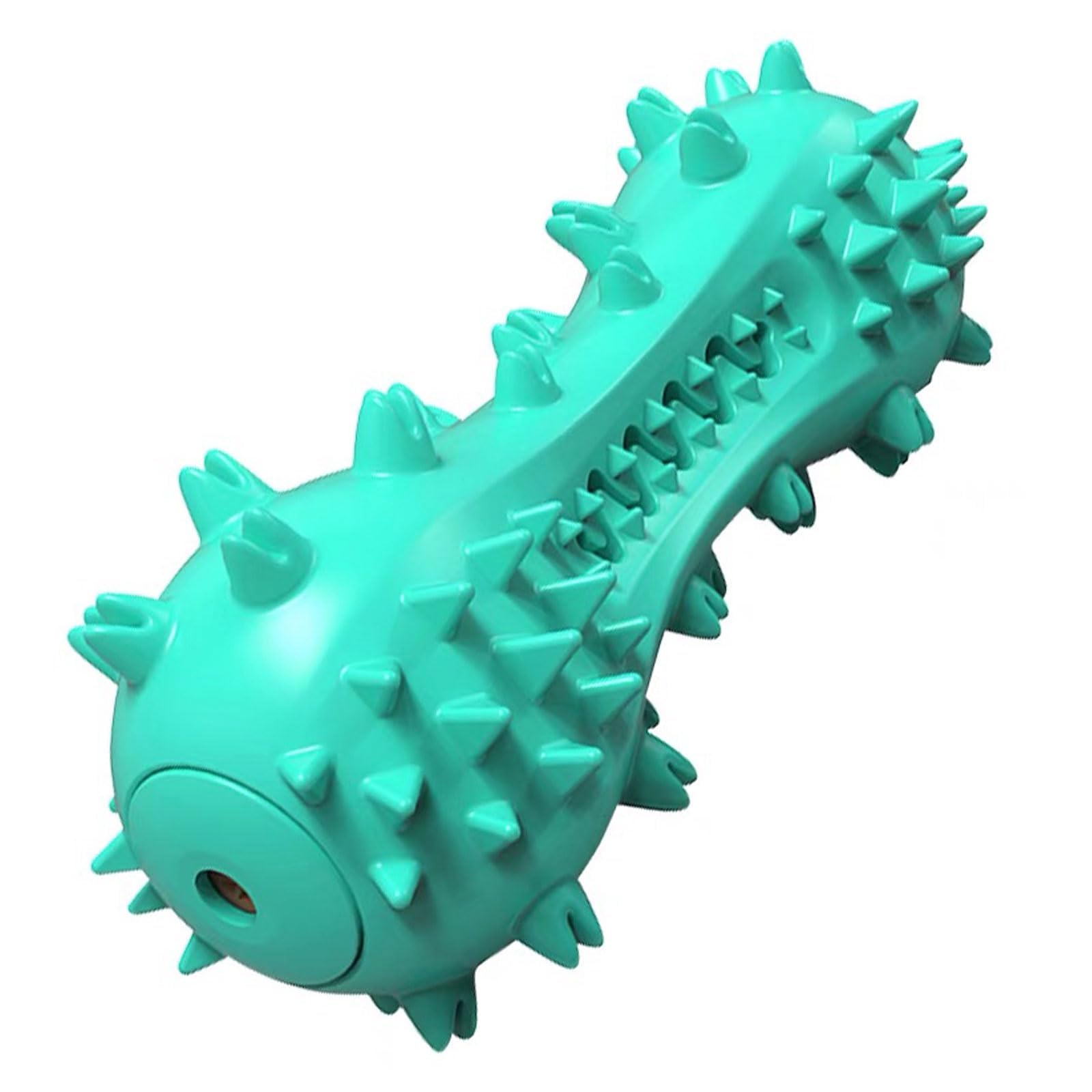 Turquoise textured dog toy on a white background