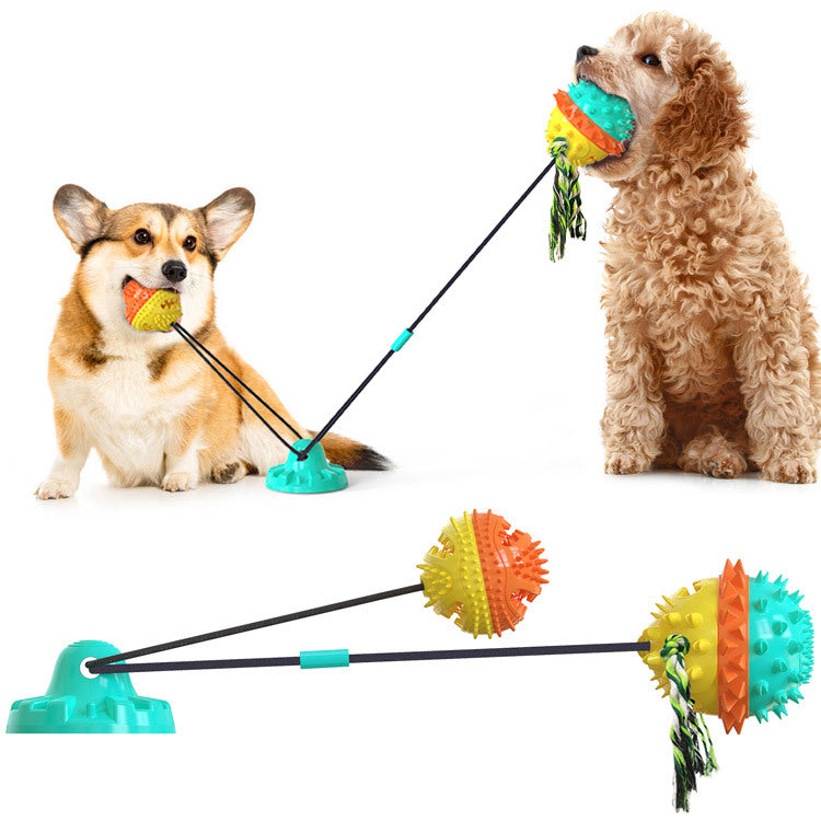 Suction Cup Dog Tug Toy – Durable TPR Interactive Toy for Dogs of All Sizes
