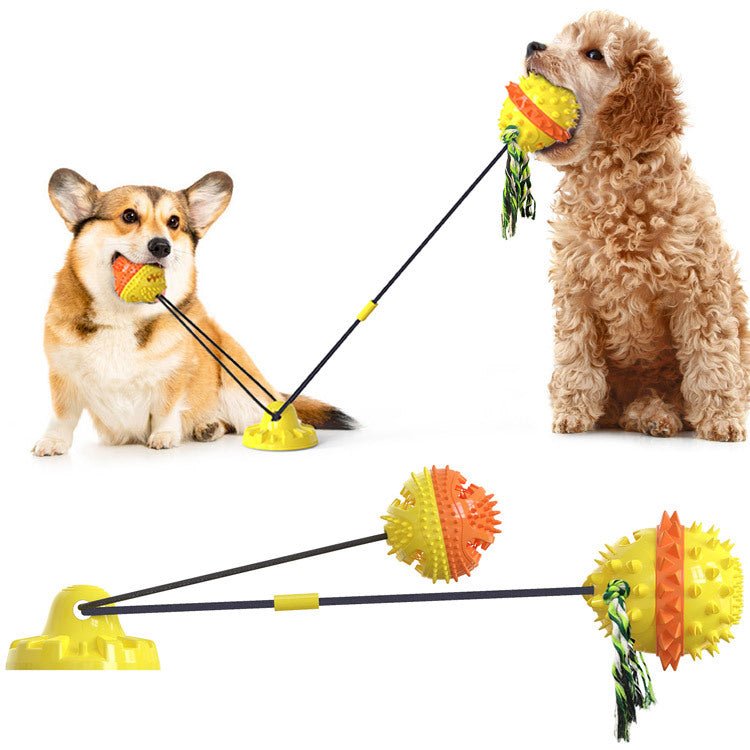 Suction Cup Dog Tug Toy – Durable TPR Interactive Toy for Dogs of All Sizes