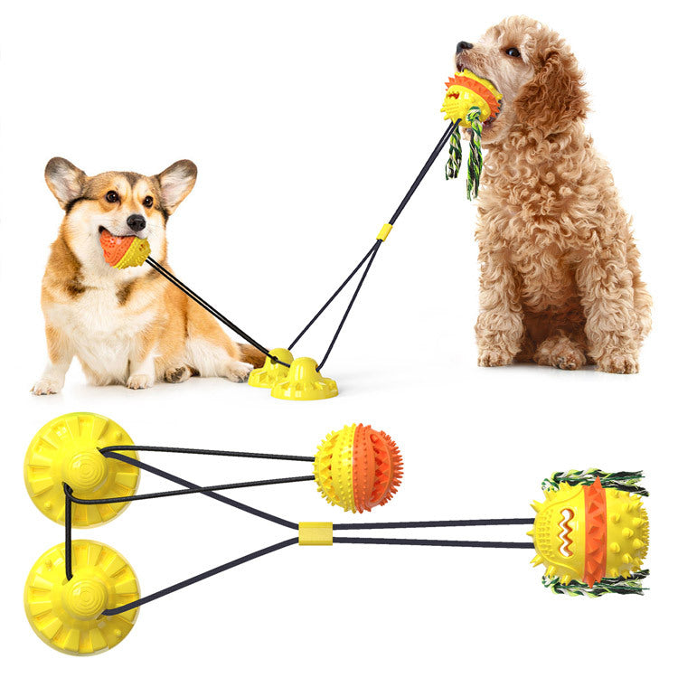 Suction Cup Dog Tug Toy – Durable TPR Interactive Toy for Dogs of All Sizes