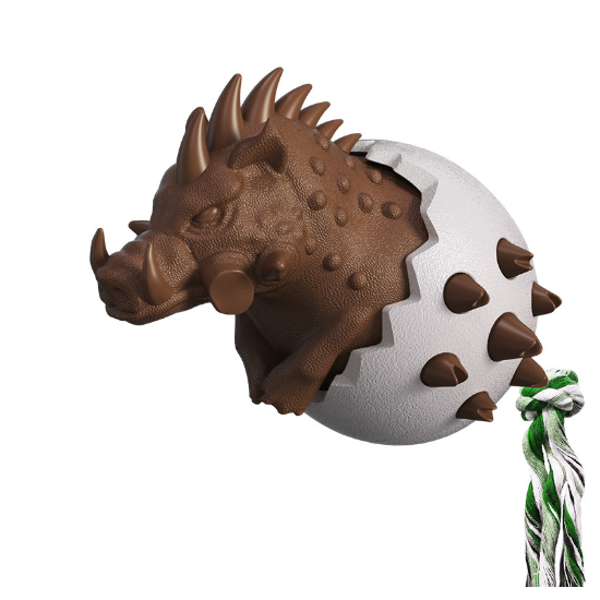 Wild Boar Egg Dog Chew Toy (TPR & Nylon, 5 Colours)