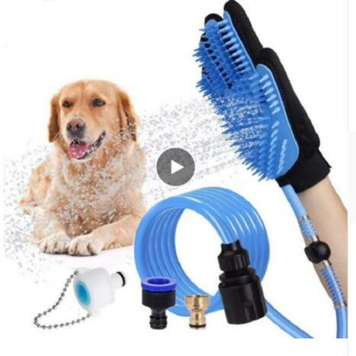 Handheld Pet Shower Sprayer & Massage Brush 