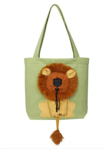 Lion Design Soft Pet Carrier Bag (Breathable, Small & Large)