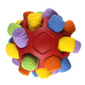 Colorful textured ball toy on a white background