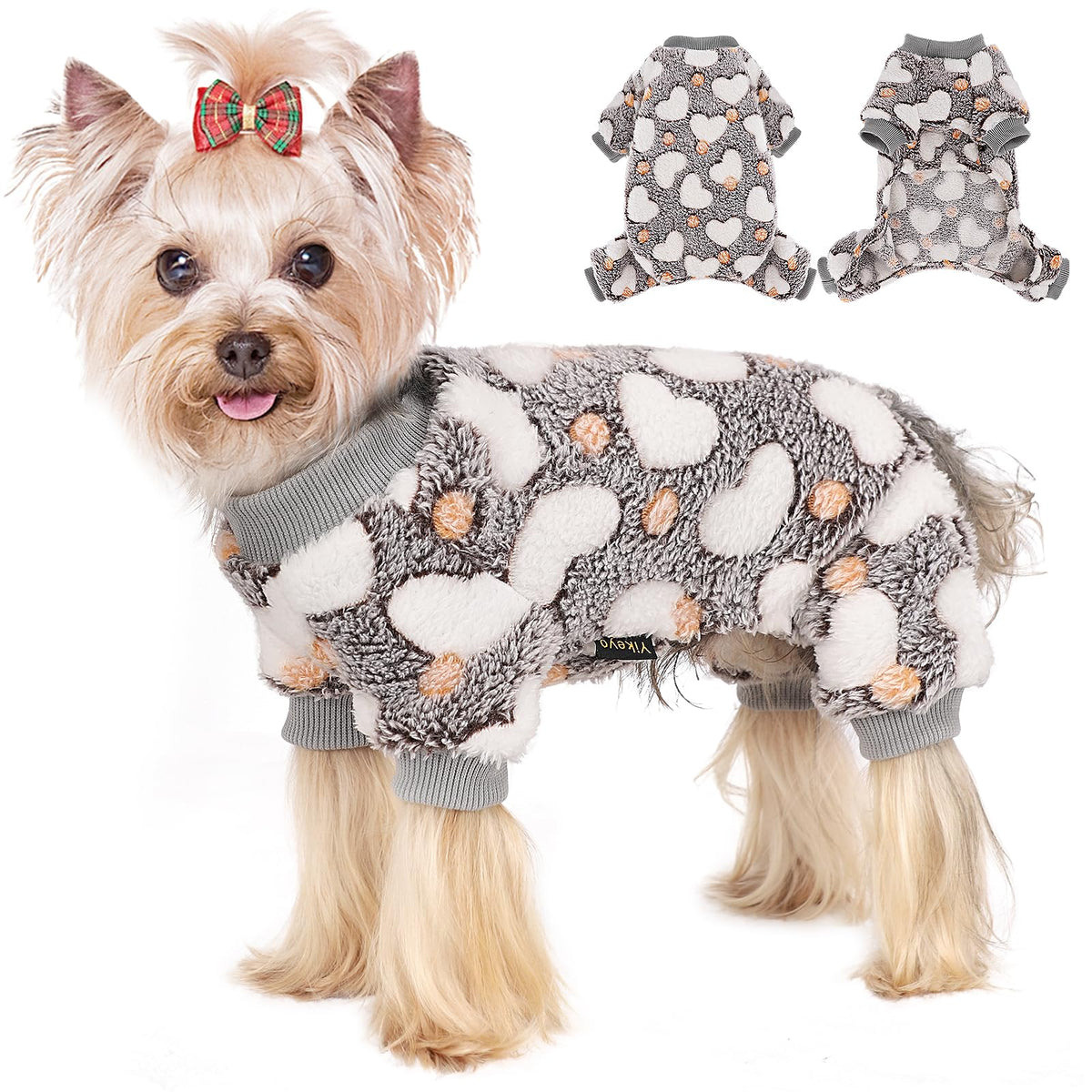 Soft Cotton Dog Pajamas — Stretchy, Breathable, Machine Washable (Small Dogs)