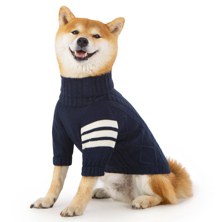 Classic Turtleneck Dog Sweater – Soft Knit Pullover for Dogs