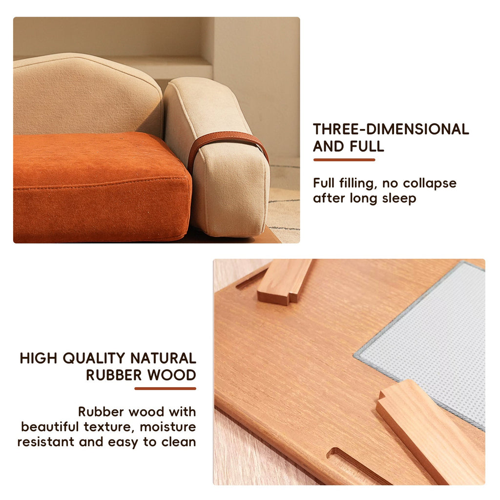 Oak Veneer Wooden Pet Bed – Furniture-Grade