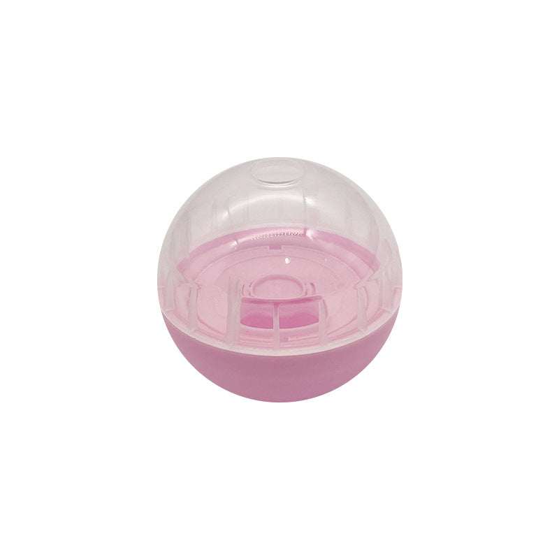 Treat Dispensing Tumbler Ball Toy for Dogs & Cats — Durable Plastic, 8.5cm (Yellow, Pink, Blue)