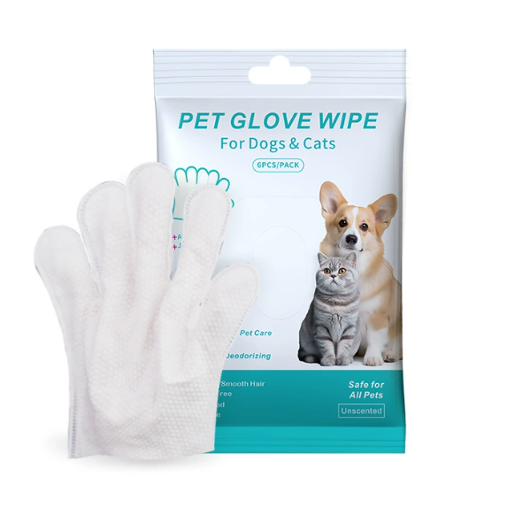 Pet Grooming Wipes & Cleaning Gloves for Dogs & Cats