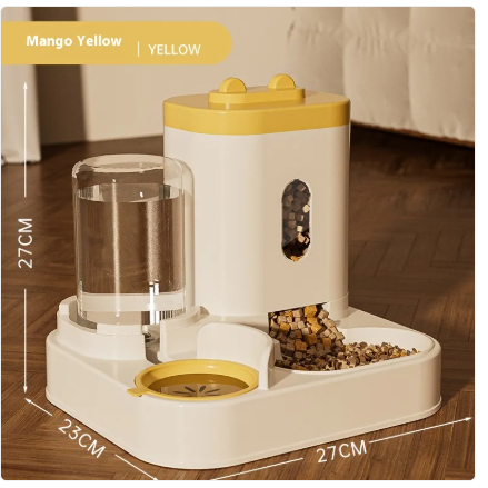 Slide-Cover Automatic Pet Feeder & Water Dispenser for Dogs & Cats