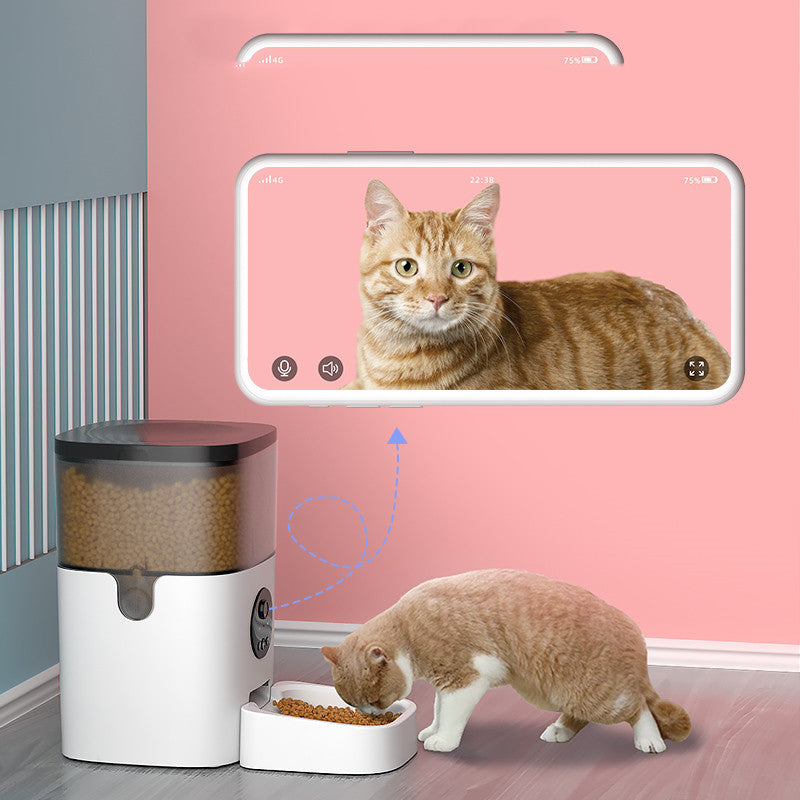 Large Capacity Smart Automatic Pet Feeder – 4L & 6L with Camera Option