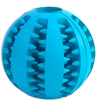 Blue textured ball on a white background