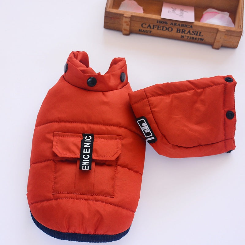 Thickened Polyester Dog Winter Vest in European Style