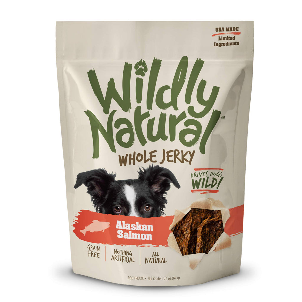 Wildly Natural Alaskan Salmon Jerky Strips Dog Treats (5oz)