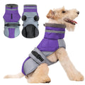 Aimydog Windproof Coral Fleece Dog Coat with Reflective Strip