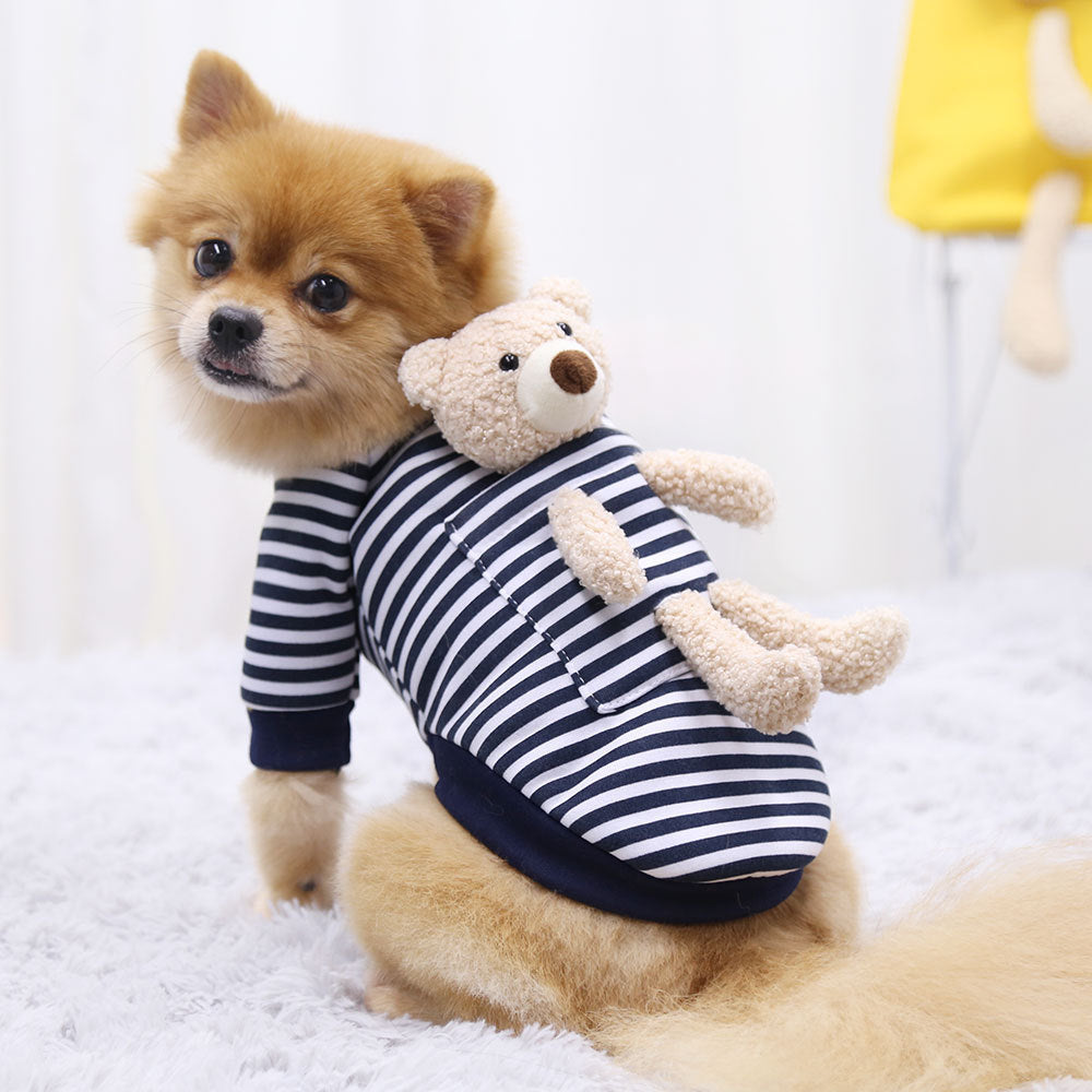 Cotton & Polyester Cartoon Print Dog & Cat Sweater — Skin-Safe, All-Season (XS–2XL)